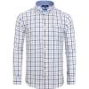Alimens & Gentle Men’s Plaid Button Down Shirts Cotton Long Sleeve Dress Shirts Regular Fit Gingham Shirts(Navy  Gingham)