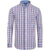 Alimens & Gentle Men’s Plaid Button Down Shirts Cotton Long Sleeve Dress Shirts Regular Fit Gingham Shirts(Navy Red  Plaid 2)