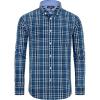 Alimens & Gentle Men’s Plaid Button Down Shirts Cotton Long Sleeve Dress Shirts Regular Fit Gingham Shirts(Navy White  Checked)