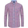 Alimens & Gentle Men’s Plaid Button Down Shirts Cotton Long Sleeve Dress Shirts Regular Fit Gingham Shirts(Red  Check)