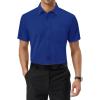 Alimens & Gentle Mens Short Sleeve Dress Shirts Regular Fit Stretch Wrinkle-Resistant Button Down Shirts(Royal Blue)