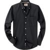Alimens & Gentle Mens Solid Oxford Shirt Long Sleeve Dress Shirt Work Casual Button Down Shirts with Pocket(Black)