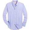 Alimens & Gentle Mens Solid Oxford Shirt Long Sleeve Dress Shirt Work Casual Button Down Shirts with Pocket(Blue Purple)