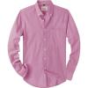 Alimens & Gentle Mens Solid Oxford Shirt Long Sleeve Dress Shirt Work Casual Button Down Shirts with Pocket(Dark Pink)