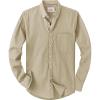 Alimens & Gentle Mens Solid Oxford Shirt Long Sleeve Dress Shirt Work Casual Button Down Shirts with Pocket(Light Khaki)