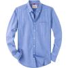 Alimens & Gentle Mens Solid Oxford Shirt Long Sleeve Dress Shirt Work Casual Button Down Shirts with Pocket(Ultramarine)