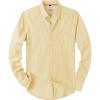 Alimens & Gentle Mens Solid Oxford Shirt Long Sleeve Dress Shirt Work Casual Button Down Shirts with Pocket(Yellow)