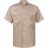 Alimens & Gentle Short Sleeve Fishing Shirt Wicking Fabric Sun Protection Casual Button Down Shirts(Khaki)