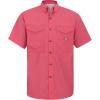 Alimens & Gentle Short Sleeve Fishing Shirt Wicking Fabric Sun Protection Casual Button Down Shirts(Salmon)