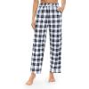 Alimens & Gentle Womens Pajama Pants Plaid Stretch Comfy Lounge Pants Drawstring Waist Sleep Bottoms with Pockets(White black plaid)