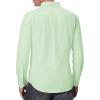 Alimens & Gentle Men’s Oxford Shirts Regular Fit Button Down Shirt Business Casual Shirts Long Sleeve Dress Shirt(Light Green)