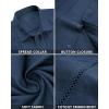Alimens & Gentle Men’s Cuban Guayabera Shirts Cotton Linen Short Sleeve Button Down Shirts Casual Summer Beach Camp Shirt(Fog Blue)