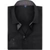 Alimens & Gentle Men’s Dress Shirts Long Sleeve Wrinkle-Free Business Casual Button Down Shirt(Black)