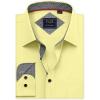 Alimens & Gentle Men’s Dress Shirts Long Sleeve Wrinkle-Free Business Casual Button Down Shirt(Bright Yellow)