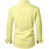 Alimens & Gentle Men’s Dress Shirts Long Sleeve Wrinkle-Free Business Casual Button Down Shirt(Bright Yellow)