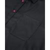 Alimens & Gentle Men’s Dress Shirts Long Sleeve Wrinkle-Free Business Casual Button Down Shirt(Flex Black Red)