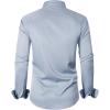 Alimens & Gentle Men’s Dress Shirts Long Sleeve Wrinkle-Free Business Casual Button Down Shirt(Light Blue)