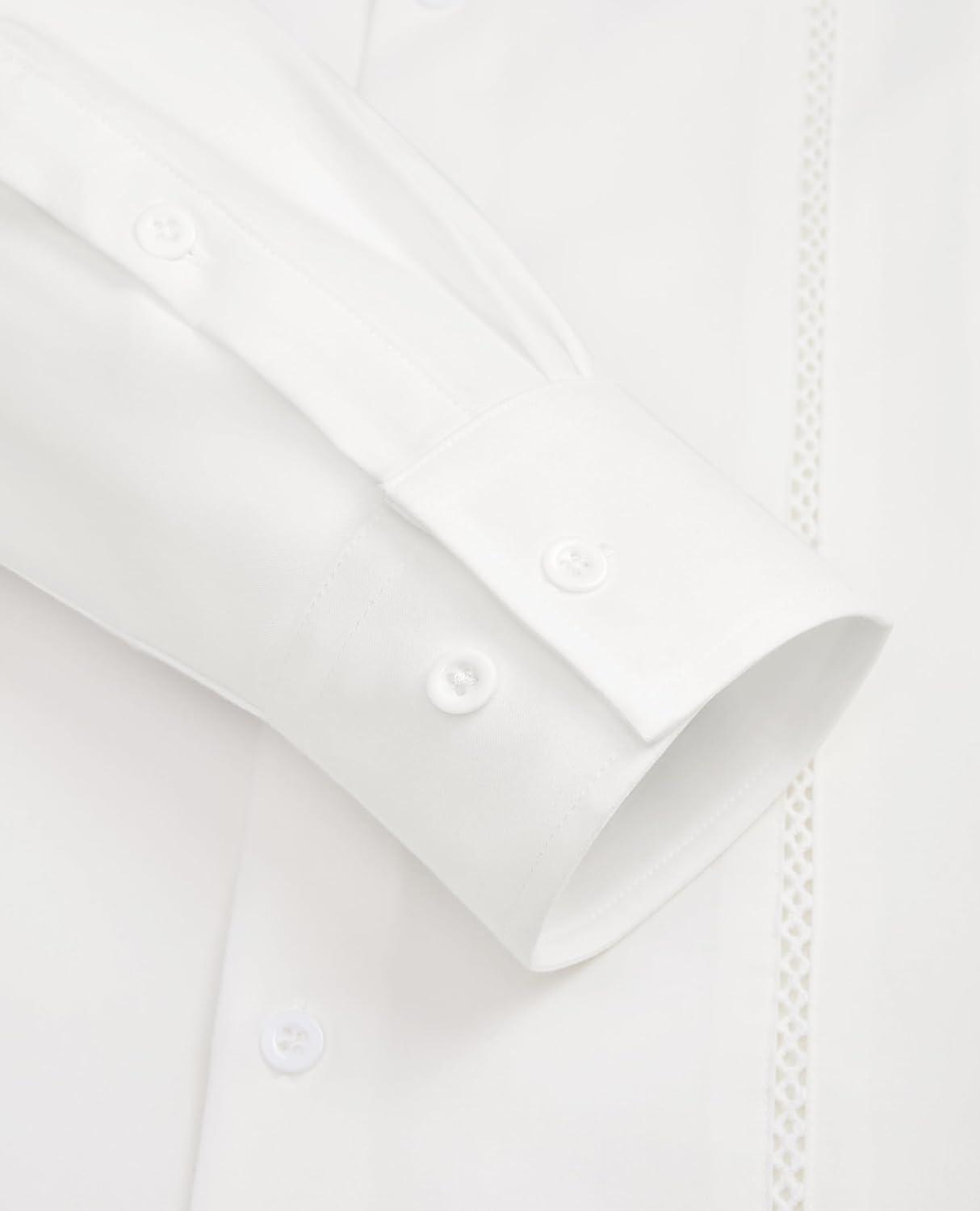 imageAlimens amp Gentle Mens Cuban Guayabera Shirt Button Down Long Sleeve Summer Beach01white