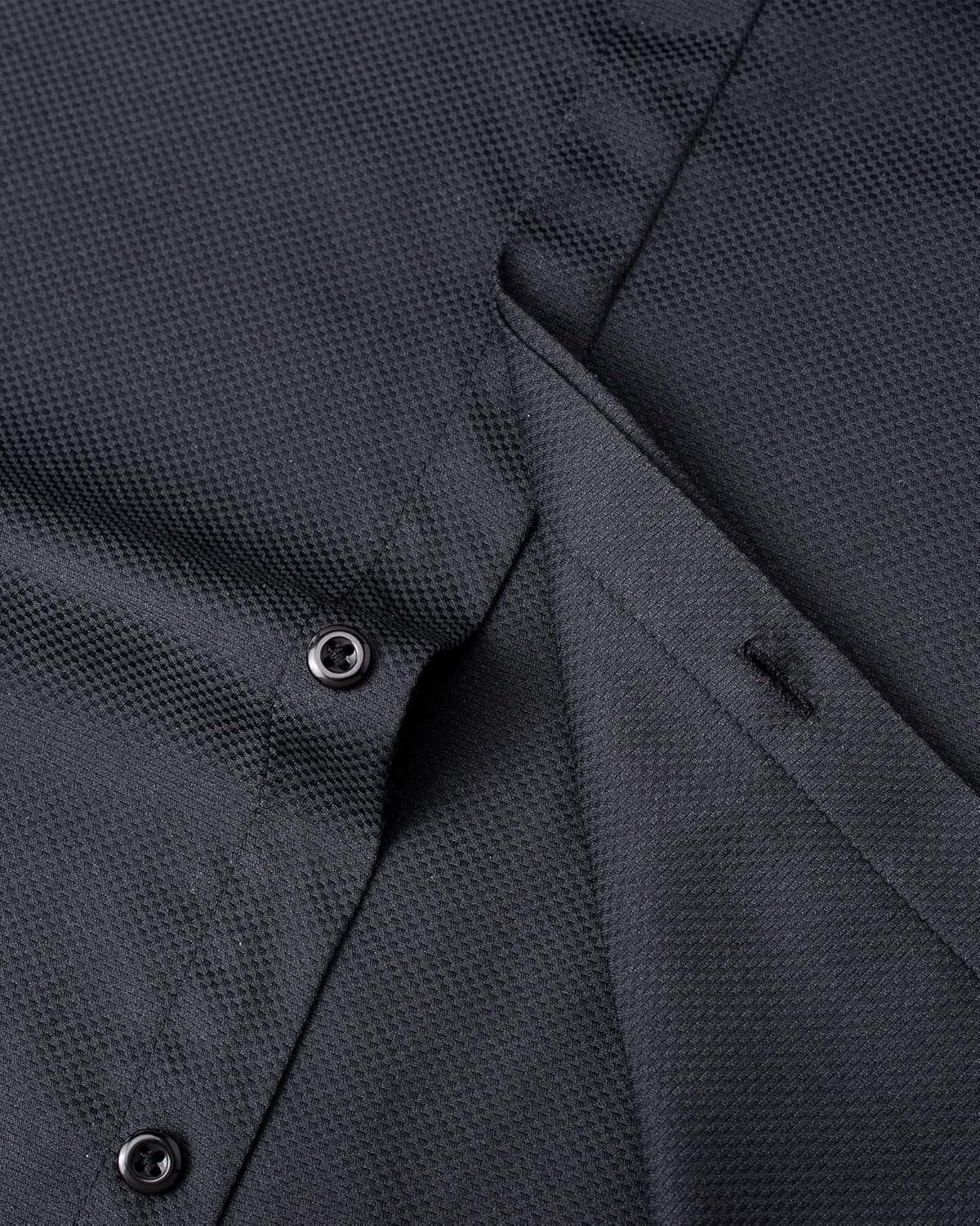 imageAlimens amp Gentle Mens Dress Shirts French Cuff Long Sleeve Regular Fit Formal Tuxedo Cufflinks ShirtBlack