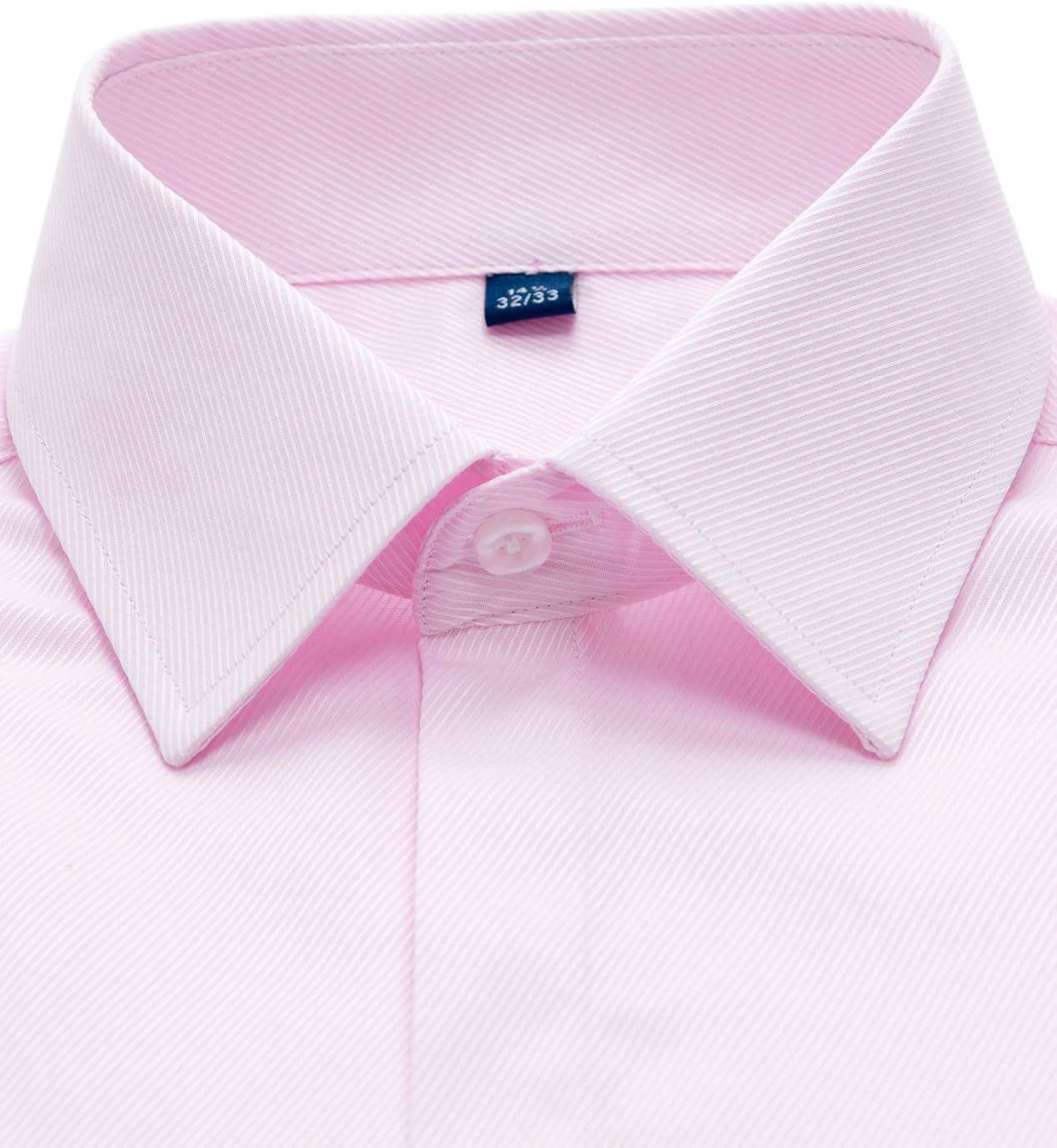 imageAlimens amp Gentle Mens Dress Shirts French Cuff Long Sleeve Regular Fit Formal Tuxedo Cufflinks ShirtTwilled Pink