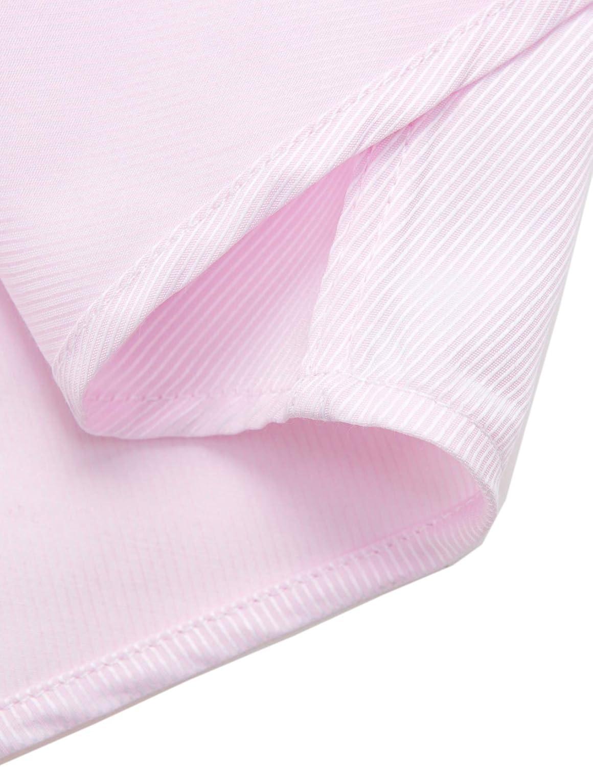 imageAlimens amp Gentle Mens Dress Shirts French Cuff Long Sleeve Regular Fit Formal Tuxedo Cufflinks ShirtTwilled Pink