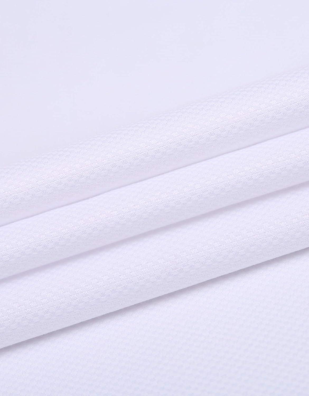 imageAlimens amp Gentle Mens Dress Shirts French Cuff Long Sleeve Regular Fit Formal Tuxedo Cufflinks ShirtWhite