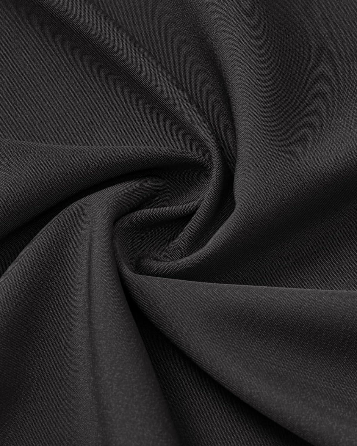 imageAlimens amp Gentle Mens Dress Shirts Stretch Long Sleeve Wrinkle Free Business Casual Button Down Shirt for WeddingBlack