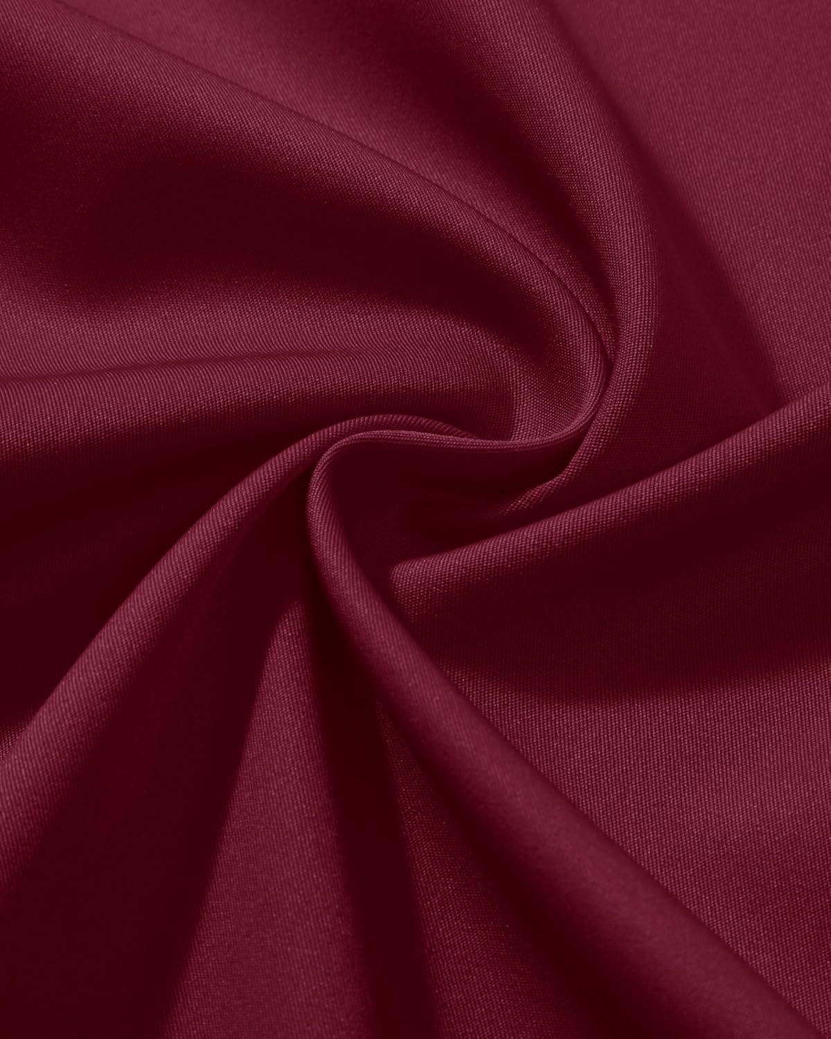 imageAlimens amp Gentle Mens Dress Shirts Transitional Weather Long Sleeve Stretch WrinkleFree Button Down TopWine Red