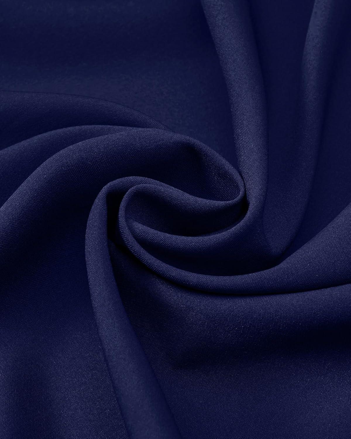 imageAlimens amp Gentle Mens Dress Shirts Wrinkle Free Stretch Solid Long Sleeve Button Down Shirt Wedding DatingNavy Blue