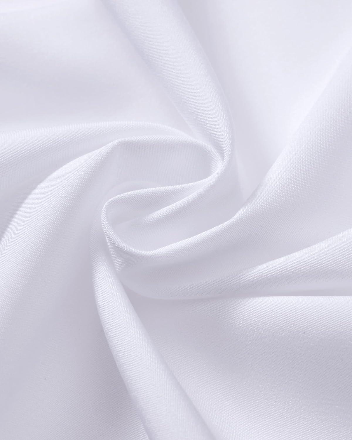 imageAlimens amp Gentle Mens Dress Shirts Wrinkle Free Stretch Solid Long Sleeve Button Down Shirt Wedding DatingSolid White