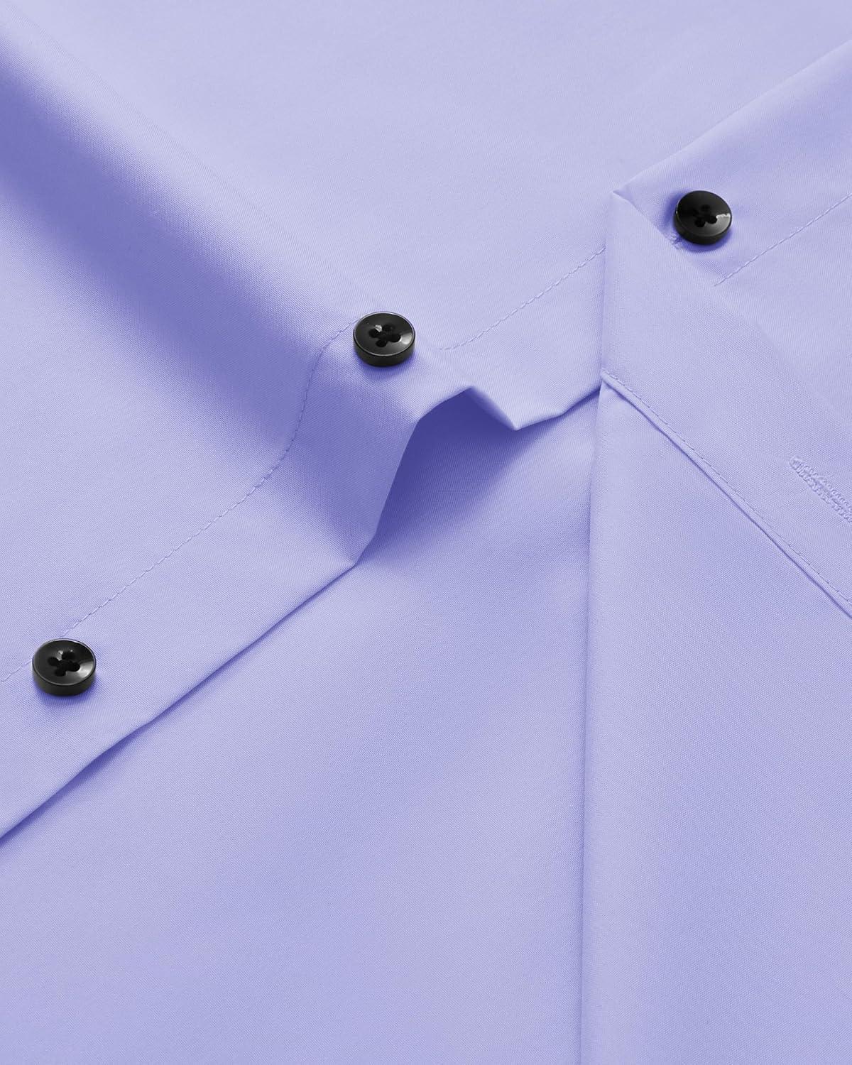 imageAlimens amp Gentle Mens Long Sleeve Dress Shirts Wrinkle Free Stretch Wedding Business Casual Button Down ShirtLavender