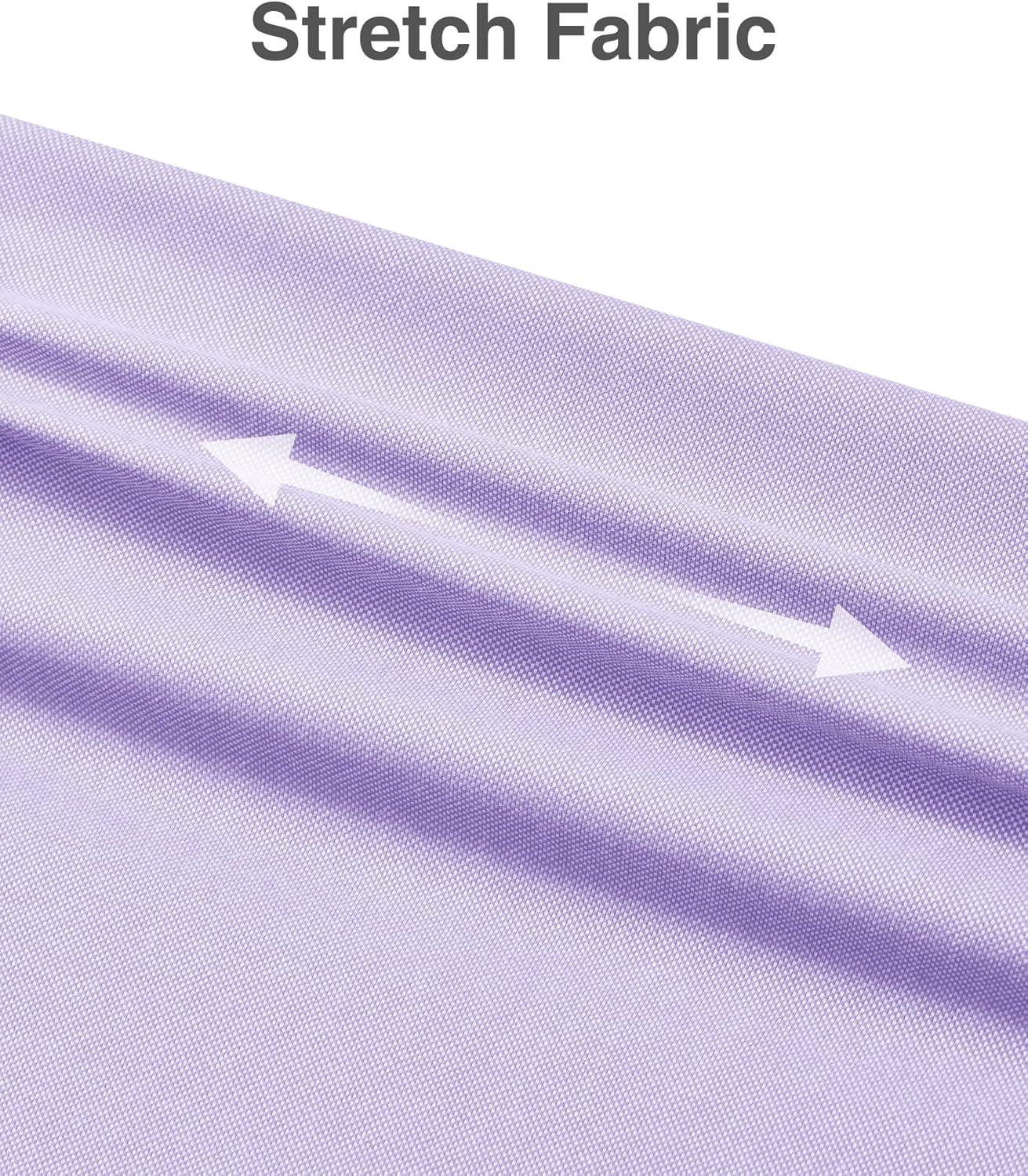 imageAlimens amp Gentle Mens Oxford Shirt Solid Stretch Dress Shirts Casual Business Long Sleeve Button Down Shirt with PocketLavender