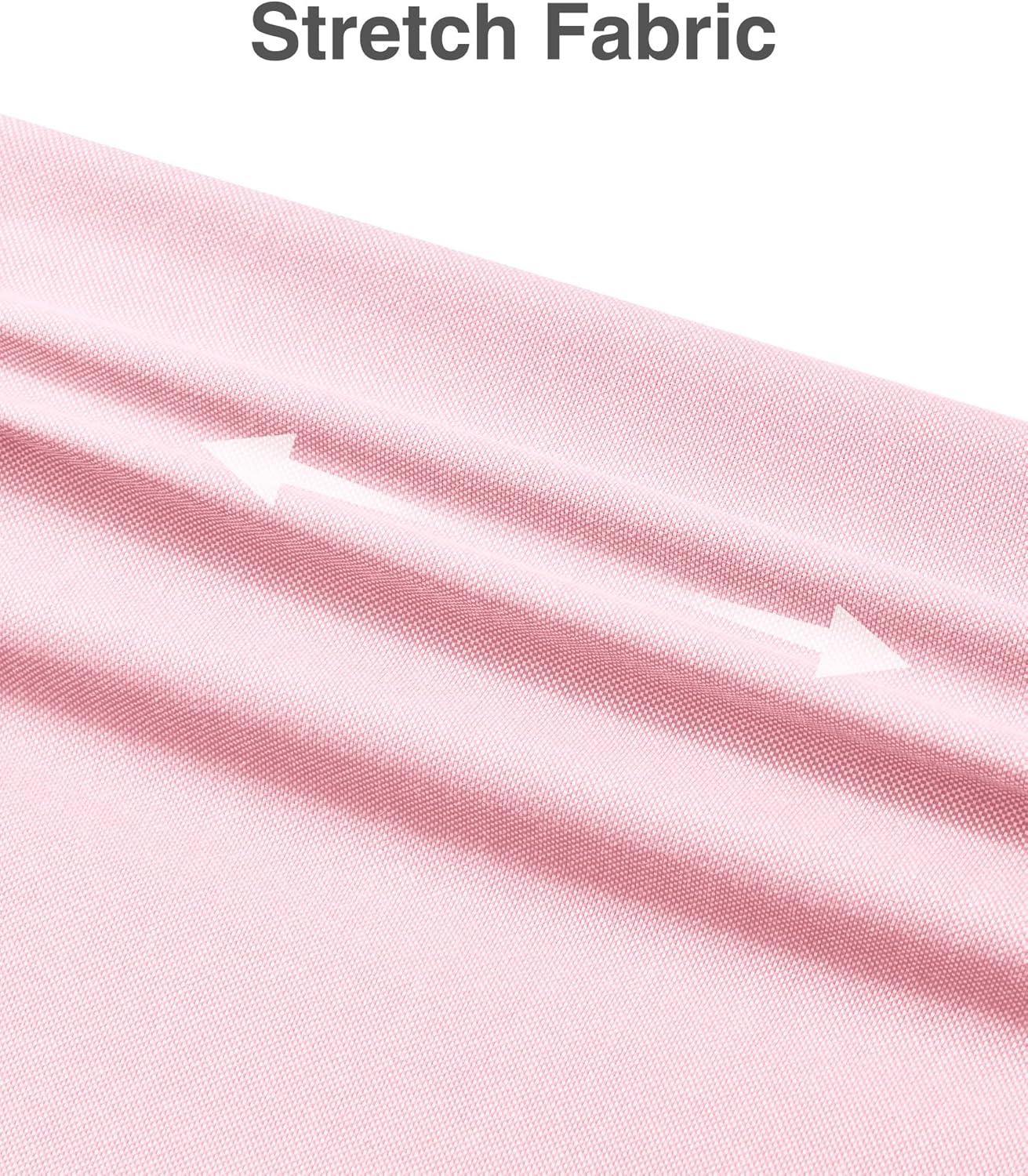imageAlimens amp Gentle Mens Oxford Shirt Solid Stretch Dress Shirts Casual Business Long Sleeve Button Down Shirt with PocketLight Pink