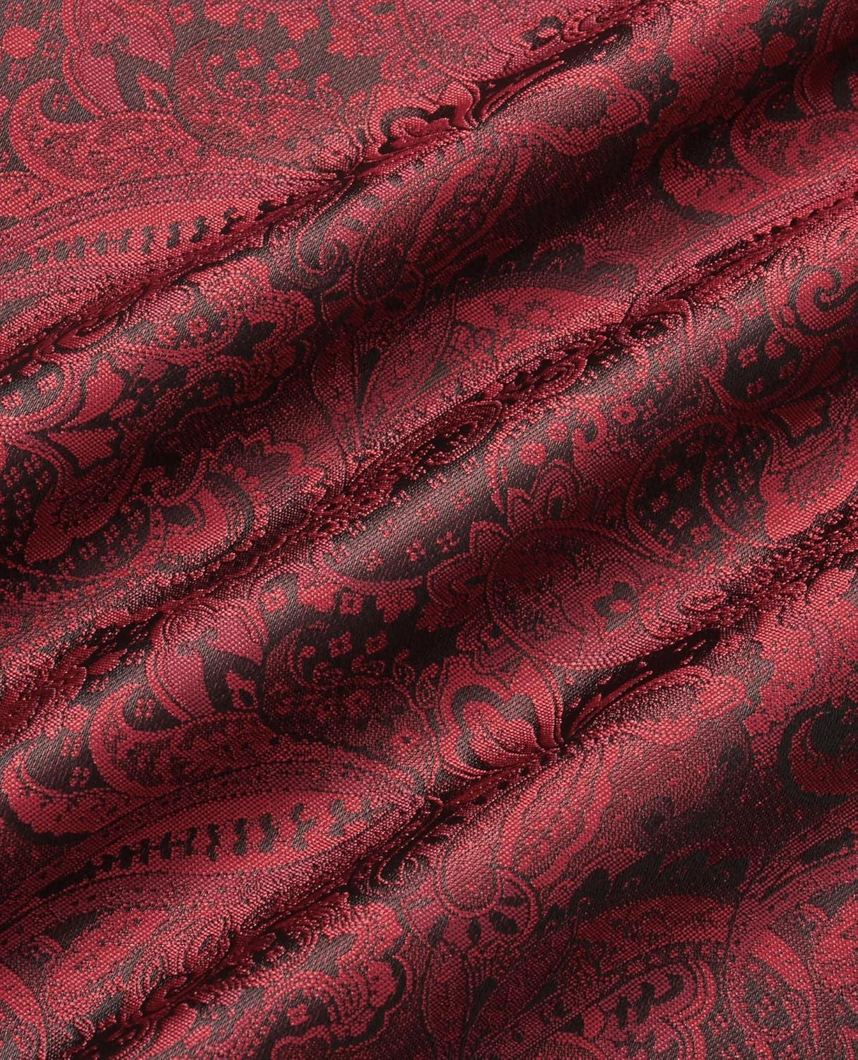 imageAlimens amp Gentle Mens Paisley Dress Shirt Long Sleeve Luxury Button Down Floral Shirt Party Casual WeddingBlack Red