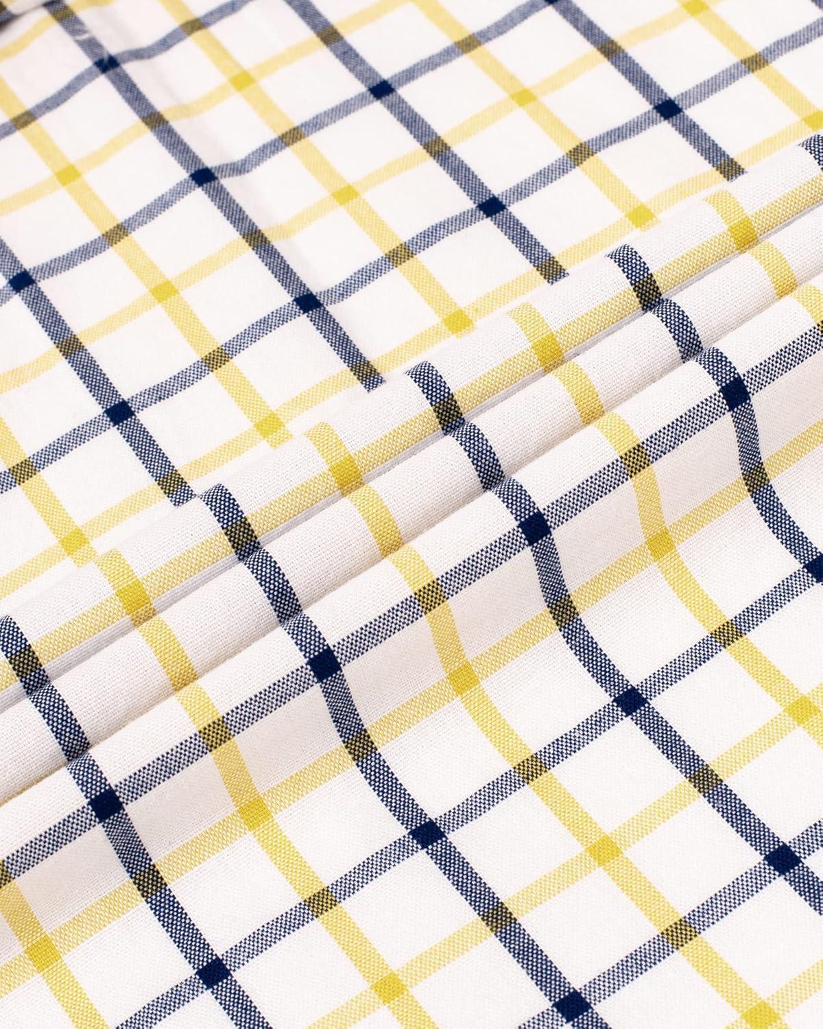 imageAlimens amp Gentle Mens Plaid Button Down Shirts Cotton Long Sleeve Dress Shirts Regular Fit Gingham ShirtsYellow Gingham