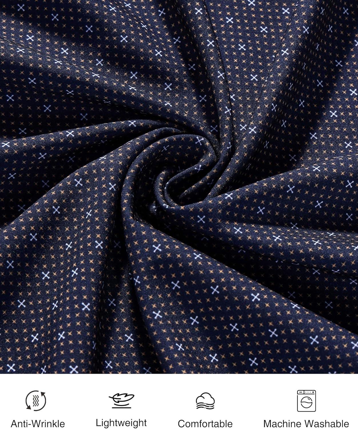 imageAlimens amp Gentle Mens Printed Dress Shirts Long Sleeve Wrinkle Free Button Down Shirt Regular Fit Casual Business TopsBlack Cross