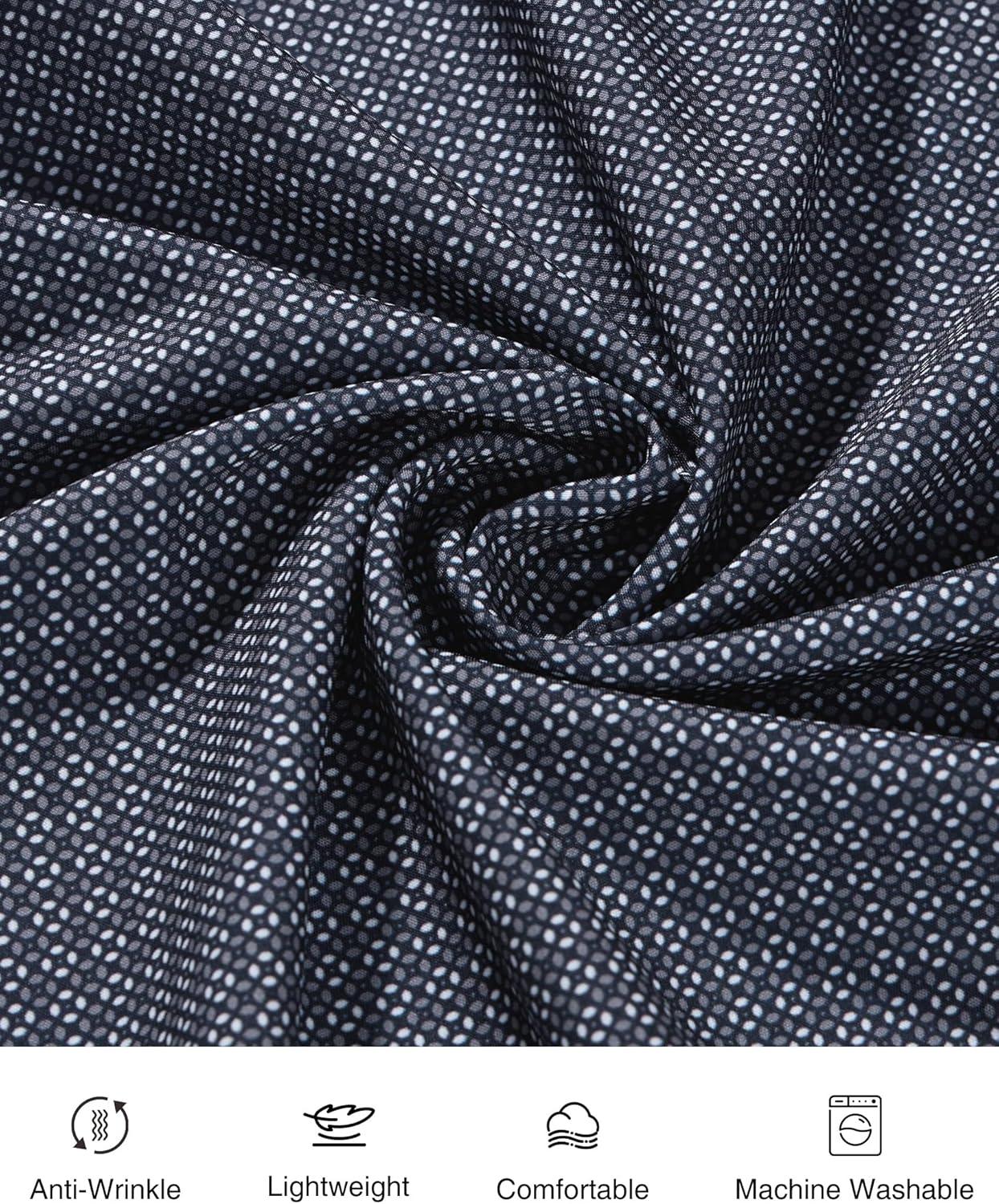 imageAlimens amp Gentle Mens Printed Dress Shirts Long Sleeve Wrinkle Free Button Down Shirt Regular Fit Casual Business TopsBlue Flake