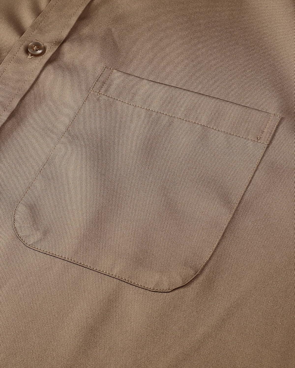 imageAlimens amp Gentle Mens Short Sleeve Dress Shirts Wrinkle Free Solid Casual Button Down Shirts with PocketDark Khaki