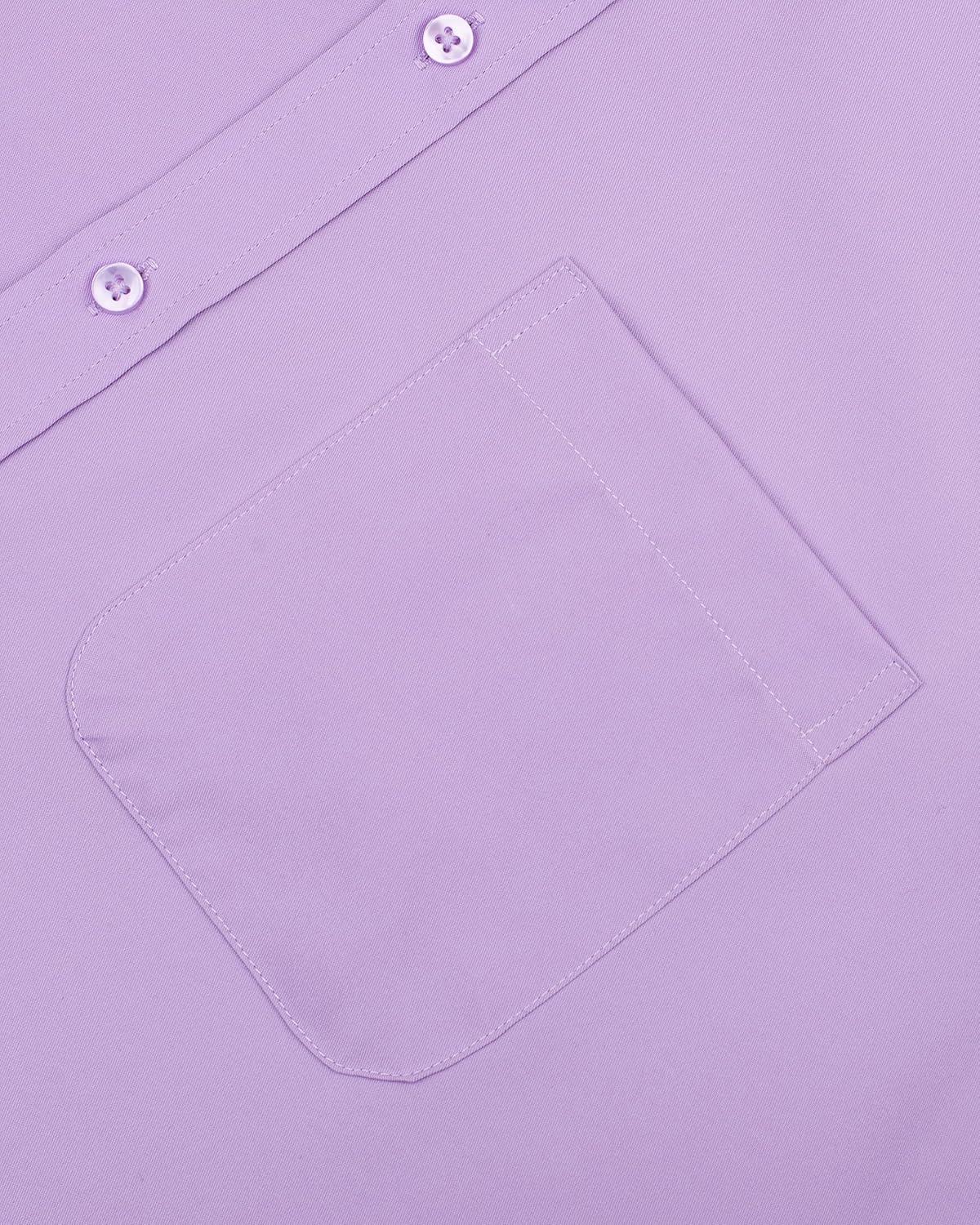 imageAlimens amp Gentle Mens Short Sleeve Dress Shirts Wrinkle Free Solid Casual Button Down Shirts with PocketLight Purple