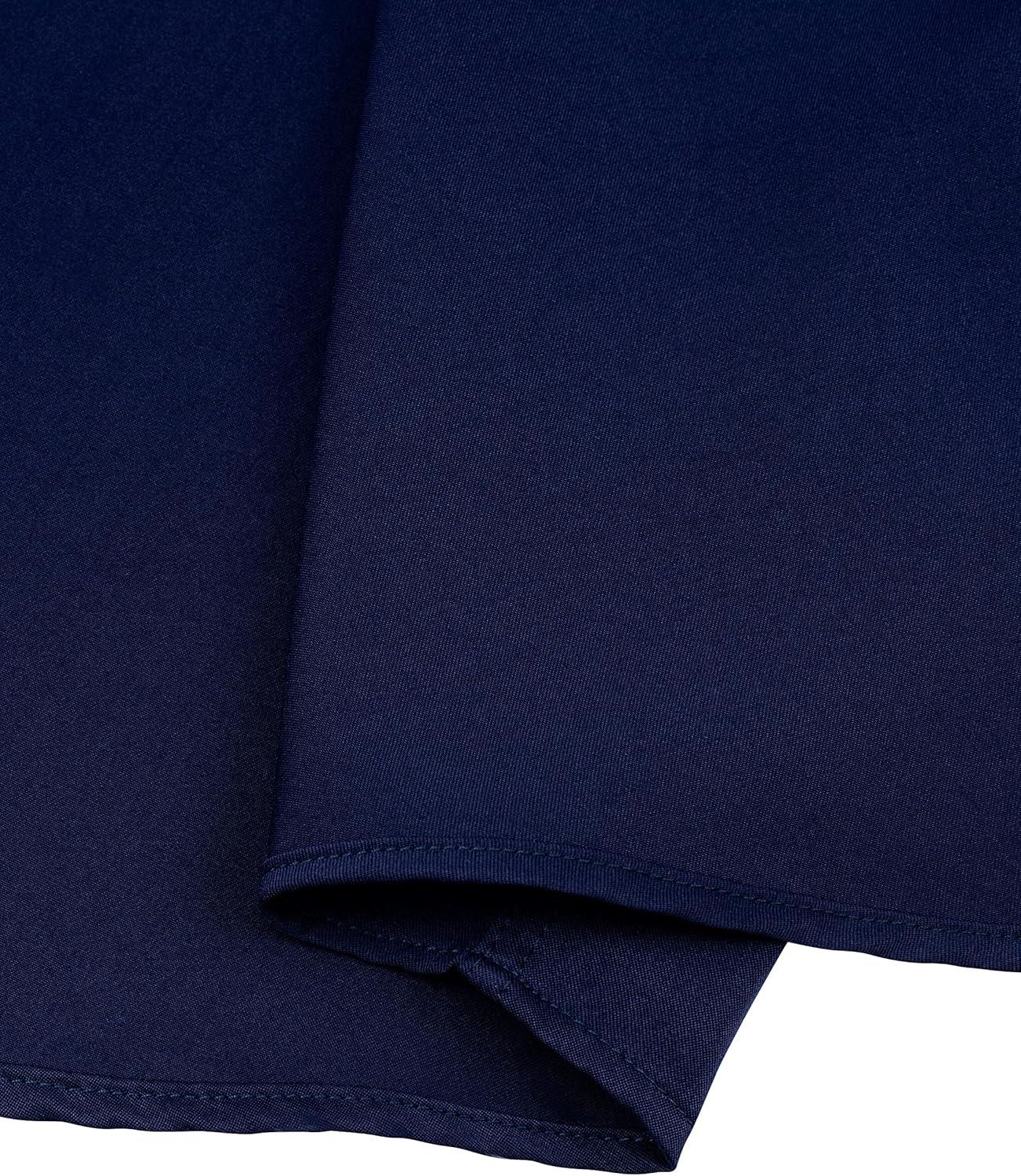 imageAlimens amp Gentle Mens Short Sleeve Dress Shirts Wrinkle Free Solid Casual Button Down Shirts with PocketNavy Blue