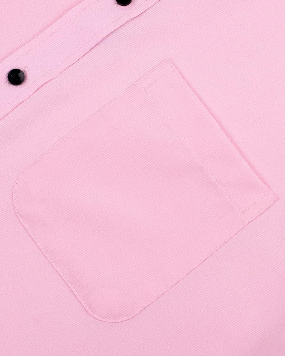 imageAlimens amp Gentle Mens Short Sleeve Dress Shirts Wrinkle Free Solid Casual Button Down Shirts with PocketPink