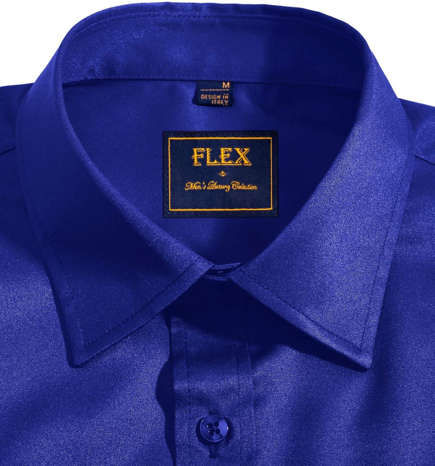 imageAlimens amp Gentle Mens Short Sleeve Dress Shirts Wrinkle Free Solid Casual Button Down Shirts with PocketRoyal Blue