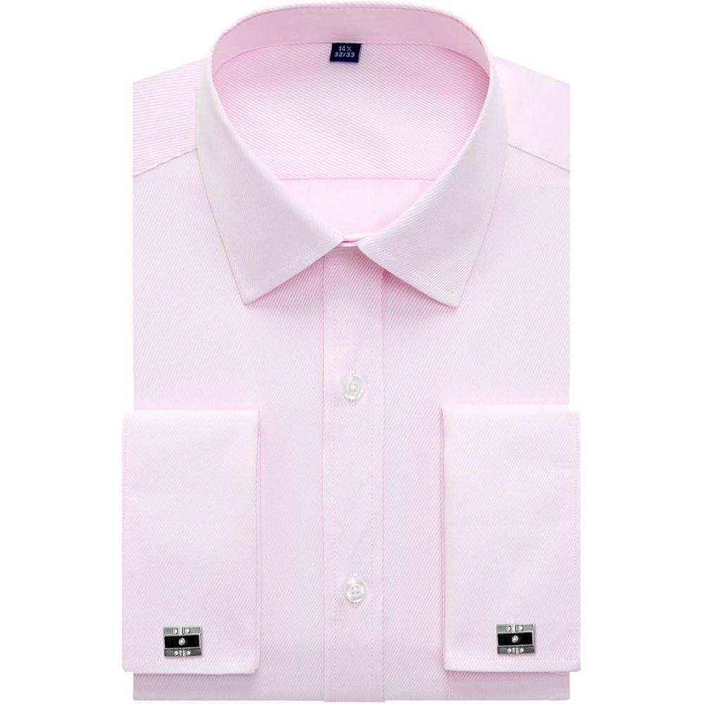 imageAlimens amp Gentle French Cuff Regular Fit Dress Shirts Cufflink IncludedPink