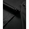 Alimens & Gentle Mens Anti Odor Dress Shirts Long Sleeve Wrinkle Free Stretch Button Down Shirt Business Formal Wedding(Black)