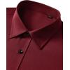 Alimens & Gentle Mens Anti Odor Dress Shirts Long Sleeve Wrinkle Free Stretch Button Down Shirt Business Formal Wedding(Burgundy)