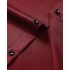 Alimens & Gentle Mens Anti Odor Dress Shirts Long Sleeve Wrinkle Free Stretch Button Down Shirt Business Formal Wedding(Burgundy)