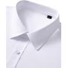 Alimens & Gentle Mens Anti Odor Dress Shirts Long Sleeve Wrinkle Free Stretch Button Down Shirt Business Formal Wedding(Classic White)