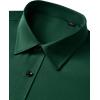 Alimens & Gentle Mens Anti Odor Dress Shirts Long Sleeve Wrinkle Free Stretch Button Down Shirt Business Formal Wedding(Dark Green)