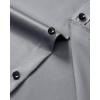 Alimens & Gentle Mens Anti Odor Dress Shirts Long Sleeve Wrinkle Free Stretch Button Down Shirt Business Formal Wedding(Grey)