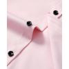 Alimens & Gentle Mens Anti Odor Dress Shirts Long Sleeve Wrinkle Free Stretch Button Down Shirt Business Formal Wedding(Light Pink)
